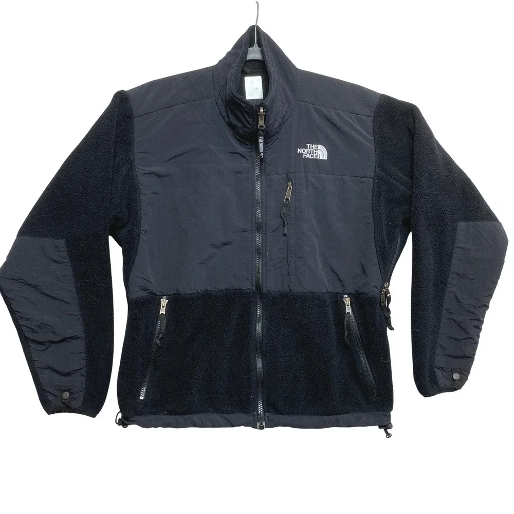 The North Face Denali Fleece Jacket Mens S Black Polartec Full Zip Mock Neck